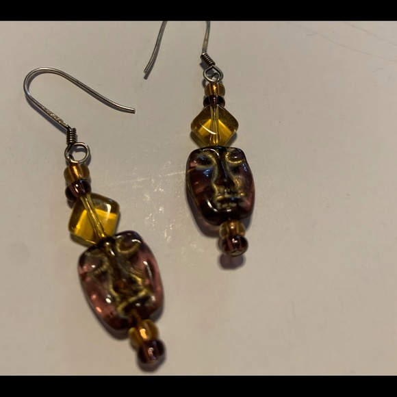 Handmade Art Glass Earrings - Picture 2 of 4